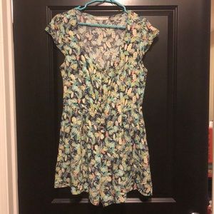 Green Floral Romper